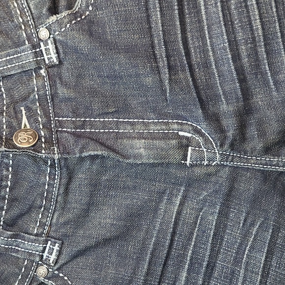 Rock and Roll Cowgirl Dark Denim Mid Rise Jeans (30X34) - Picture 6 of 15